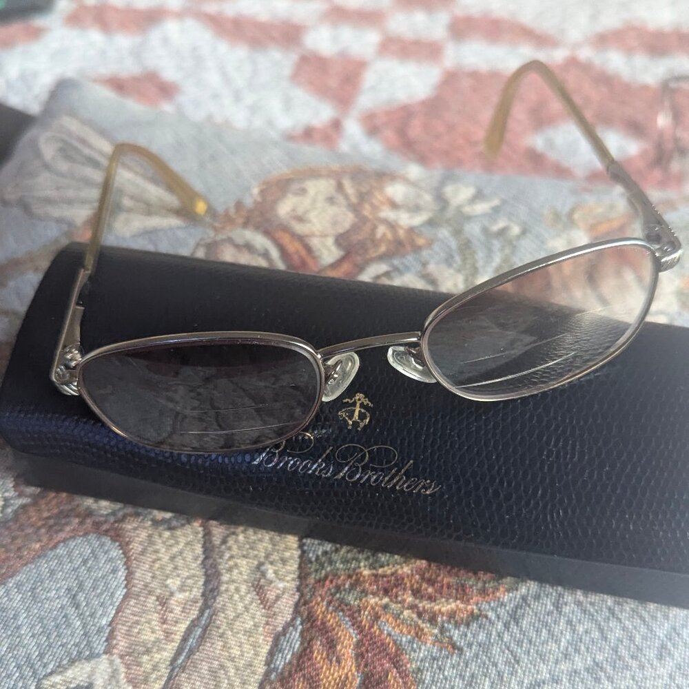 BROOKS BROTHERS BB 363 1196 48 19 135 Silver EYEGLASSES Frames Only With Case